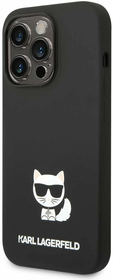 Karl Lagerfeld KLHCP14XSLCTBK Apple iPhone 14 Pro Max 6,7″ kietas dėklas juodos spalvos Silicone Choupette Body