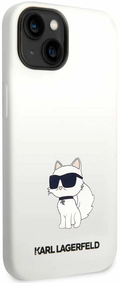 Karl Lagerfeld dėklas, skirtas iPhone 14 Plus 6,7 KLHCP14MSNCHBCH baltas HC Silicone NFT Choupette