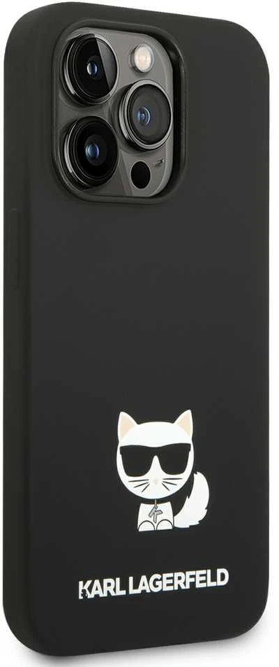 Karl Lagerfeld KLHCP14XSLCTBK Apple iPhone 14 Pro Max 6,7″ kietas dėklas juodos spalvos Silicone Choupette Body