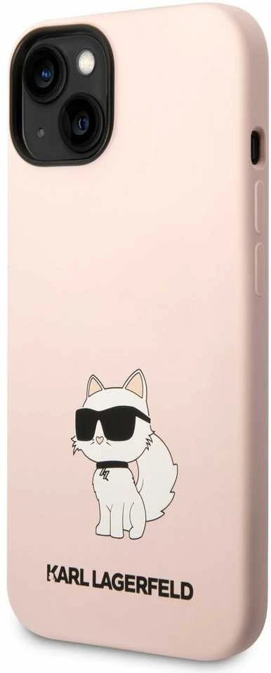 Dėklas Karl Lagerfeld KLHCP14MSNCHBCP IPHONE 14 PLUS / 15 PLUS 6.7 "HARDCASE Rožinis / Rožinis SILICONE CHOUPETTE