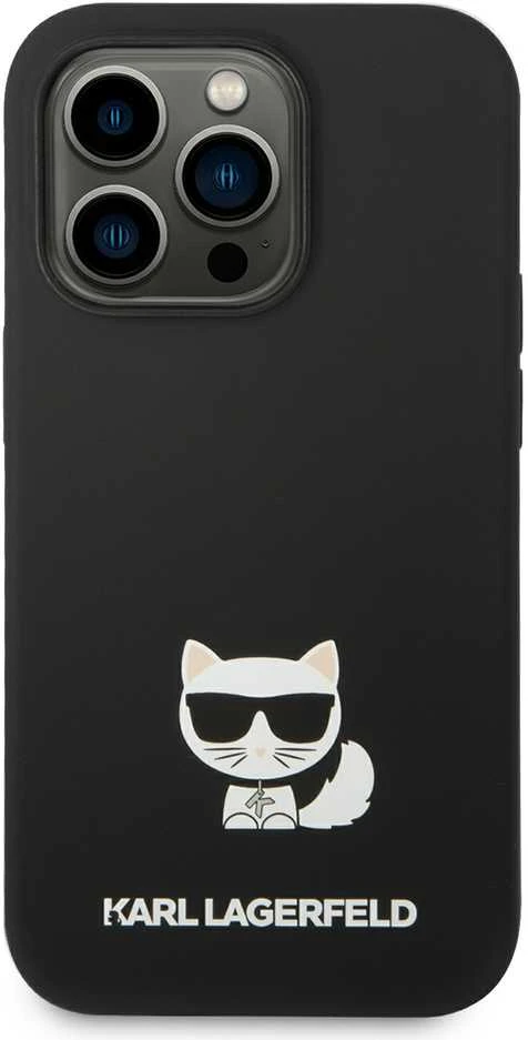 Karl Lagerfeld KLHCP14XSLCTBK Apple iPhone 14 Pro Max 6,7″ kietas dėklas juodos spalvos Silicone Choupette Body