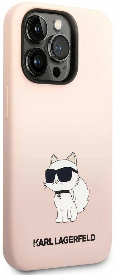 Dėklas Karl Lagerfeld KLHCP14XSNCHBCP IPHONE 14 PRO MAX 6.7 "HARDCASE Rožinis/Rožinis SILICONE CHUPETTE