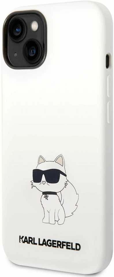Karl Lagerfeld dėklas, skirtas iPhone 14 Plus 6,7 KLHCP14MSNCHBCH baltas HC Silicone NFT Choupette