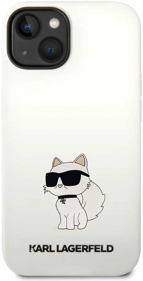 Karl Lagerfeld dėklas, skirtas iPhone 14 Plus 6,7 KLHCP14MSNCHBCH baltas HC Silicone NFT Choupette