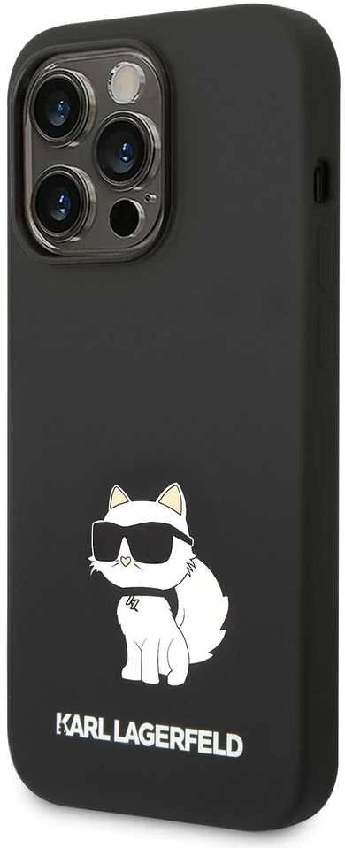 Dėklas Karl Lagerfeld KLHCP14LSNCHBCK iPhone 14Pro 6,1" hardcase juodas Silicone Choupette