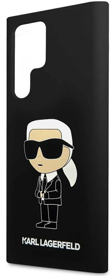 Karl Lagerfeld KLHCS24LSNIKBCK S24 Ultra S928 kietas dėklas juodos spalvos Silicone Ikonik