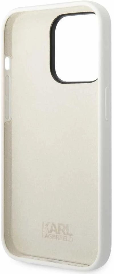 Karl Lagerfeld dėklas, skirtas iPhone 14 Pro Max 6,7 KLHCP14XSNIKBCH baltos spalvos kietas dėklas , skirtas Silikoninis Ikonik