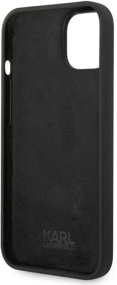 Dėklas Karl Lagerfeld KLHCP14MSLKHBK IPHONE 14 PLUS / 15 PLUS 6.7 "HARDCASE JUODA / Juodas SILICONE KARL`S HEAD