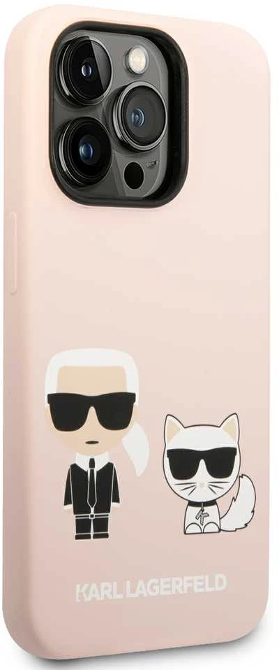 Karl Lagerfeld KLHMP14XSSKCI Apple iPhone 14 Pro Max 6,7″ kietas dėklas light rožinės spalvos Silicone Karl & C