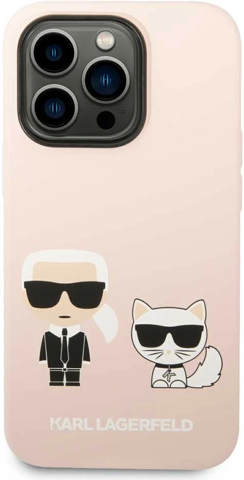 Karl Lagerfeld KLHMP14LSSKCI Apple iPhone 14 Pro 6,1″ kietas dėklas light rožinės spalvos Silicone Karl & Choup