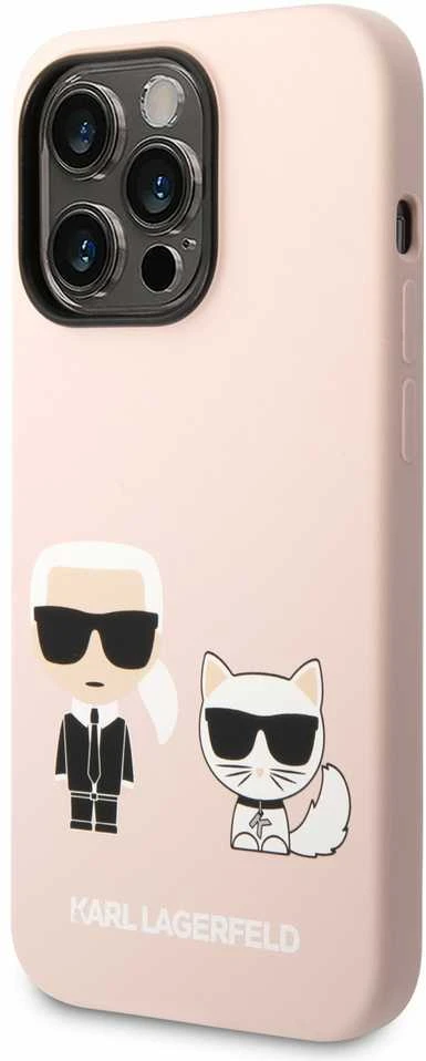 Karl Lagerfeld KLHMP14LSSKCI Apple iPhone 14 Pro 6,1″ kietas dėklas light rožinės spalvos Silicone Karl & Choup