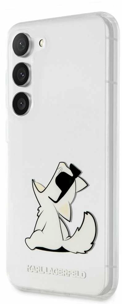 Karl Lagerfeld KLHCS23MCFNRC S23+ S916 skaidrus kietas dėklas Choupette Fun