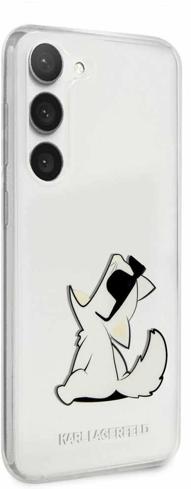 Karl Lagerfeld KLHCS23MCFNRC S23+ S916 skaidrus kietas dėklas Choupette Fun