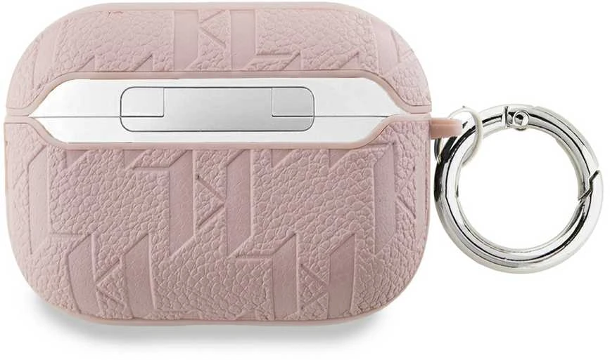 Apple AirPods Pro 2 Karl Lagerfeld Cover Monogram Karl & Choupette Head ausinių dėklas rožinės spalvos