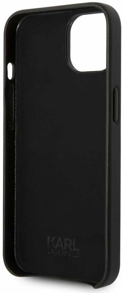 Karl Lagerfeld KLHCP14MFWHK Apple iPhone 14 Plus 6,7" dėklas telefonui juodos spalvos Leather Perforated Logo