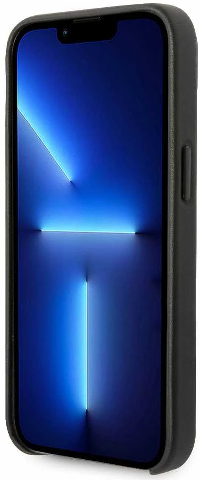 Karl Lagerfeld KLHCP14MFWHK Apple iPhone 14 Plus 6,7" dėklas telefonui juodos spalvos Leather Perforated Logo