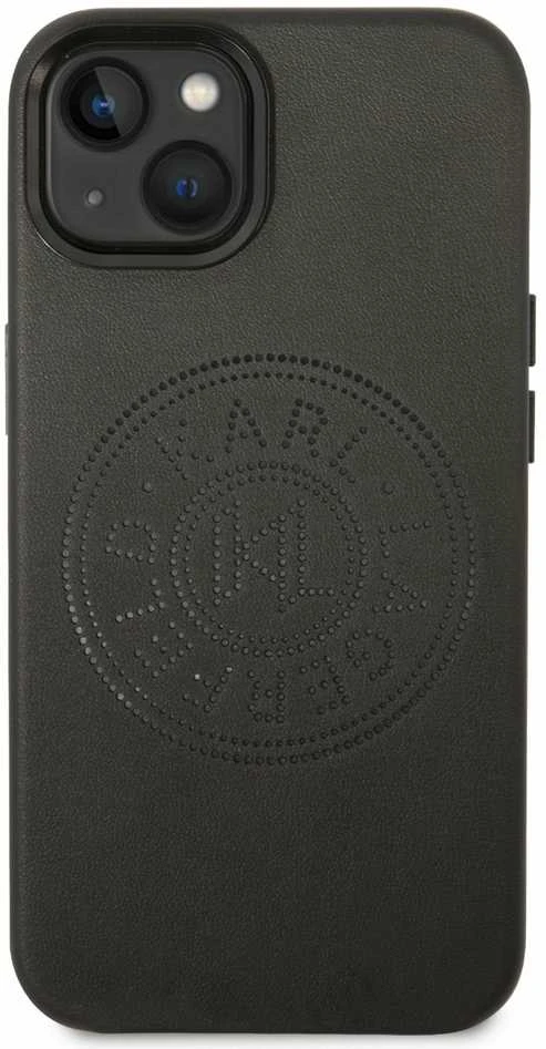 Karl Lagerfeld KLHCP14MFWHK Apple iPhone 14 Plus 6,7" dėklas telefonui juodos spalvos Leather Perforated Logo