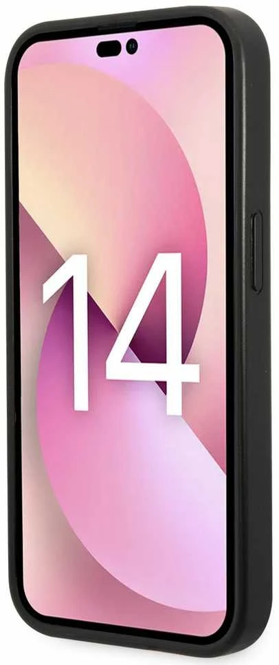 Karl Lagerfeld KLHCP14LSAPCHK Apple iPhone 14 Pro 6,1″ kietas dėklas juodos spalvos Saffiano Choupette Head Patch