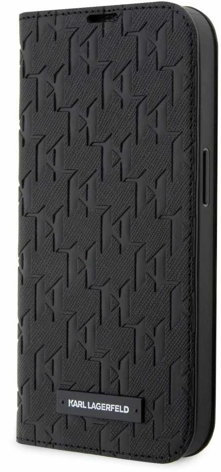 Dėklas Karl Lagerfeld KLBKP14LSAKLPK IPHONE 14 PRO 6.1 "BOOKCASE Juodas/Juodas SAFFIANO MONOGRAM