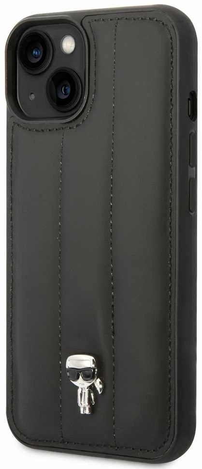 Dėklas Karl Lagerfeld KLHCP14MPSQPK IPHONE 14 PLUS / 15 PLUS 6.7 "HARDCASE JUODA / Juodas PUFFY IKONIK PIN