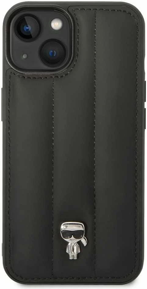 Dėklas Karl Lagerfeld KLHCP14MPSQPK IPHONE 14 PLUS / 15 PLUS 6.7 "HARDCASE JUODA / Juodas PUFFY IKONIK PIN