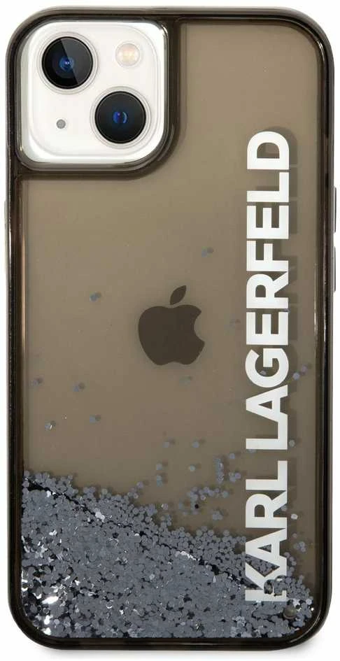 Dėklas Karl Lagerfeld KLHCP14MLCKVK IPHONE 14 PLUS / 15 PLUS 6.7 "Juodas / Juodas HARDCASE LIQUID GLITTER ELONG