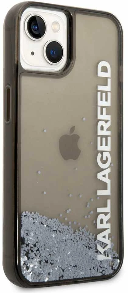Dėklas Karl Lagerfeld KLHCP14MLCKVK IPHONE 14 PLUS / 15 PLUS 6.7 "Juodas / Juodas HARDCASE LIQUID GLITTER ELONG