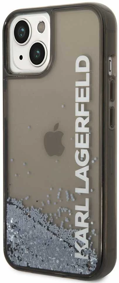 Dėklas Karl Lagerfeld KLHCP14MLCKVK IPHONE 14 PLUS / 15 PLUS 6.7 "Juodas / Juodas HARDCASE LIQUID GLITTER ELONG