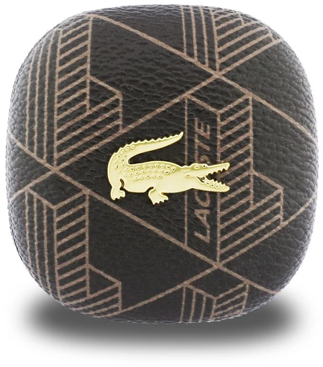 Lacoste Monogram Blend ANC/ENC TWS belaidės ausinės rudos spalvos