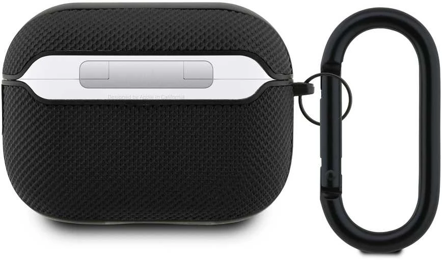 Lacoste Petit Pique Croc Logo Patch dėklas skirtas AirPods Pro 2 juodos spalvos