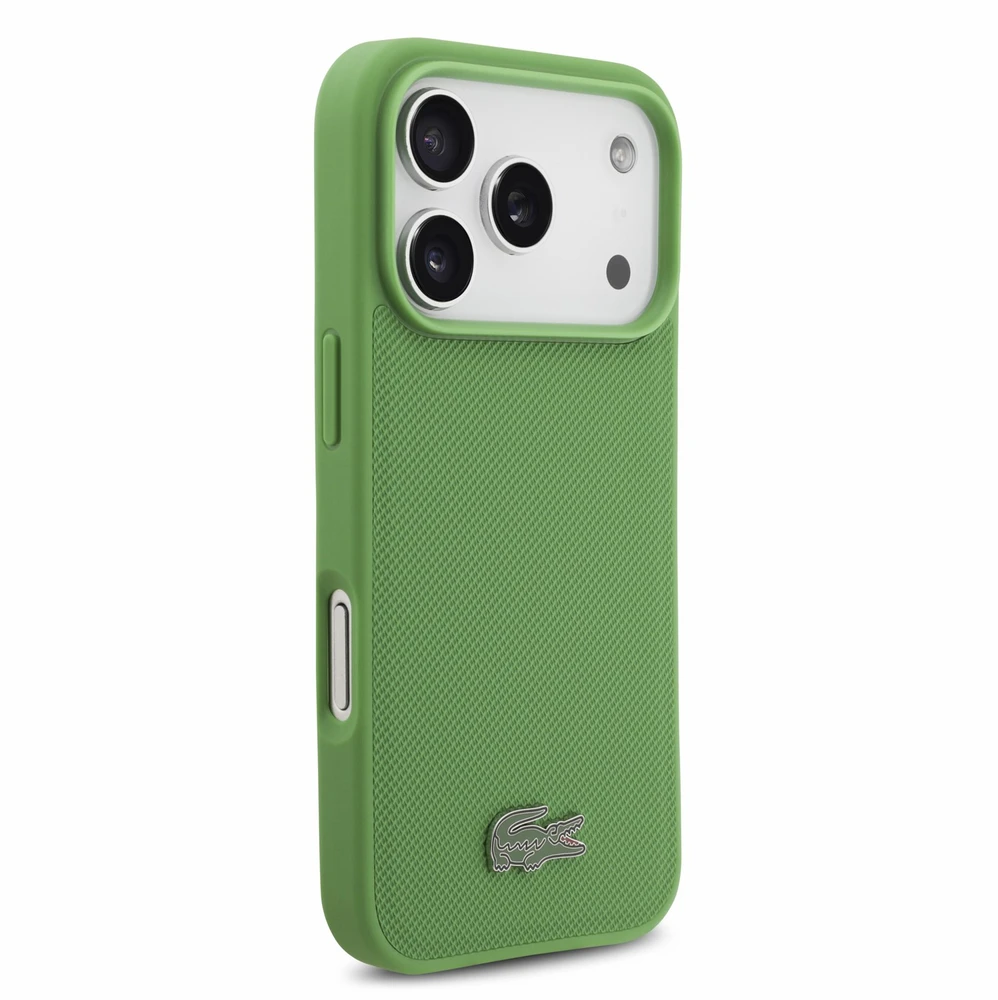 Dėklas Lacoste PVC Iconic Petit Pique Metal Logo MagSafe Case for iPhone 18 Pro Estragon