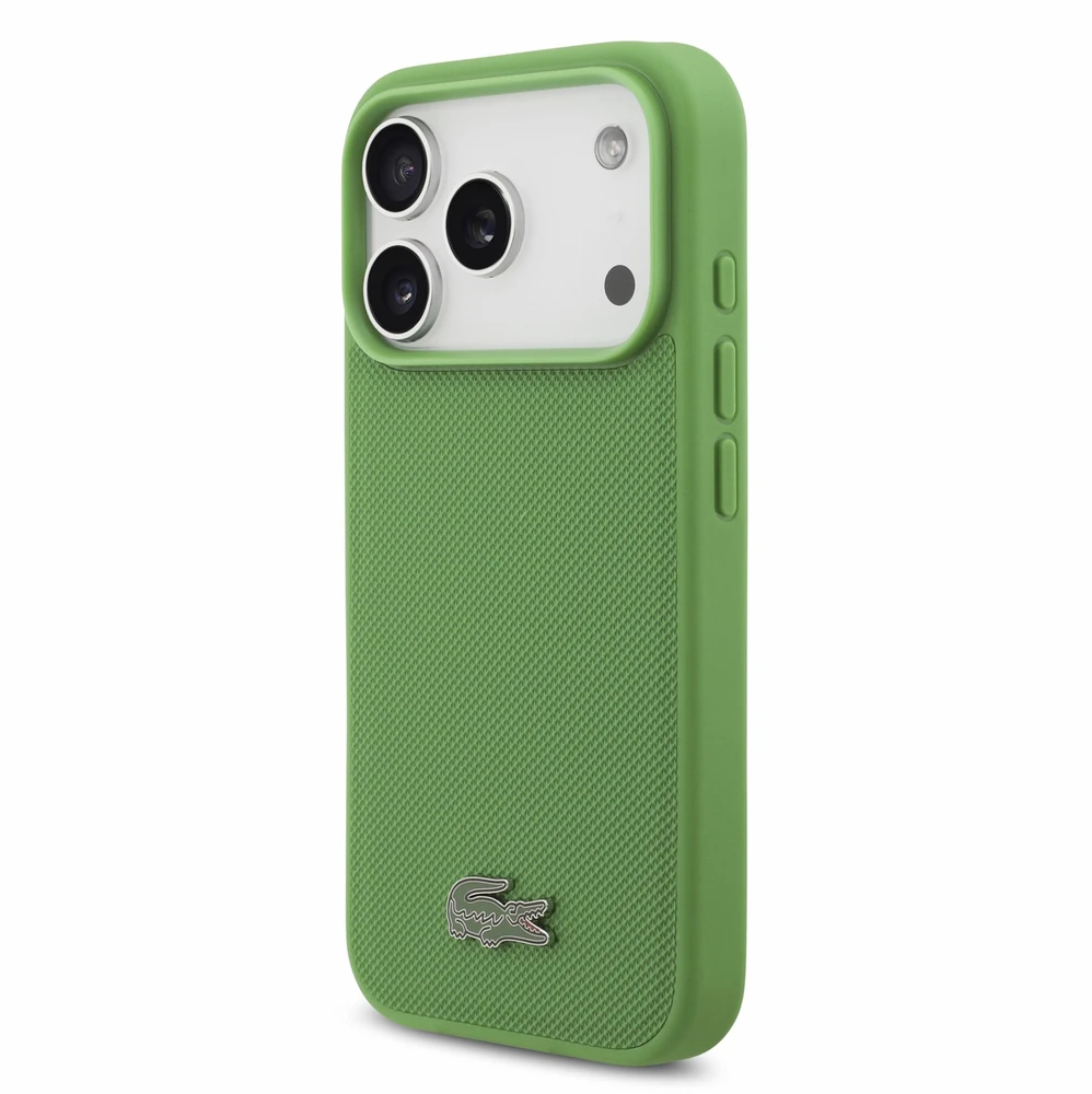 Dėklas Lacoste PVC Iconic Petit Pique Metal Logo MagSafe Case for iPhone 18 Pro Estragon