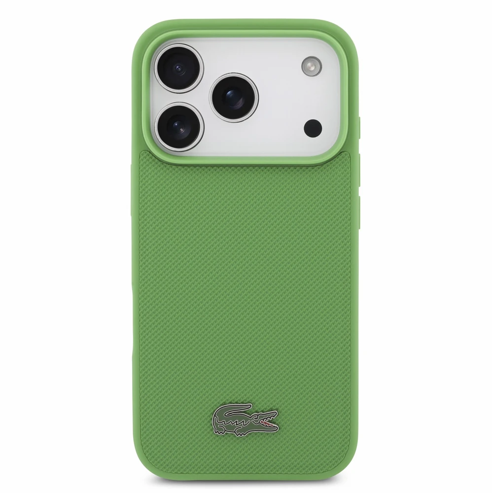Dėklas Lacoste PVC Iconic Petit Pique Metal Logo MagSafe Case for iPhone 18 Pro Estragon