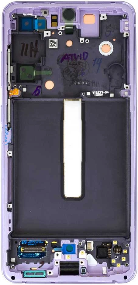 LCD ekranas + lietimui jautrus skydelis Samsung SM-G990B Galaxy S21 FE violetinis (pakeitimo paketas)