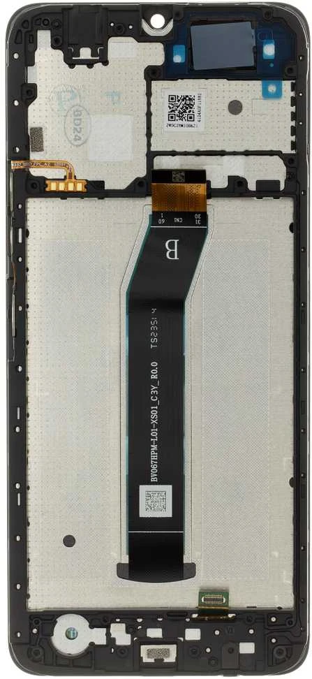 Dėklas LCD ekranas Ekranas + Touch Unit + priekinis dangtelis, skirtas Xiaomi Redmi A3 Juodas (Service Pack)