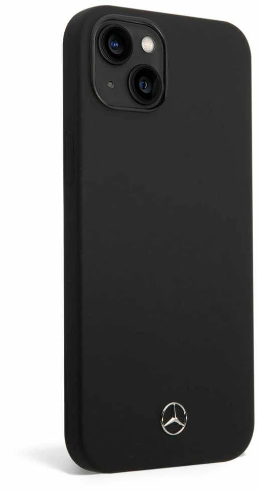 Mercedes MEHCP14MSILBK Apple iPhone 14 Plus / 15 Plus 6.7″ juodos spalvos kietas dėklas Silicone Line