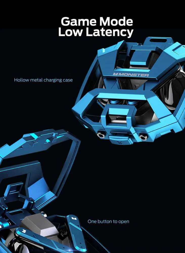 Monster Airmars XKT09 mėlynas įkrovimo dėklas su mechanišku korpusu