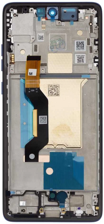 Motorola Edge 60 LCD ekranas + lietimui jautrus skydelis + priekinis dangtelis, Gibraltaro jūra (pakeitimo paketas)