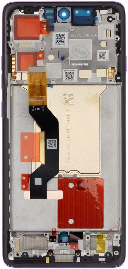 Motorola Edge 60 Pro LCD ekranas + lietimui jautrus skydelis + priekinis dangtelis, spindinčios vynuogės spalvos (pakeitimo paketas)