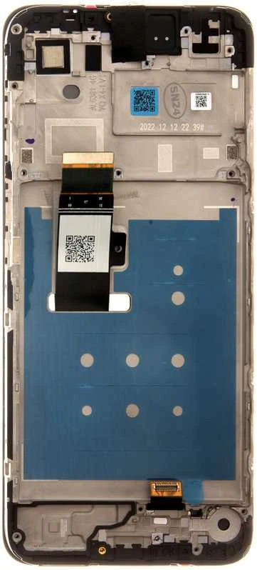 Motorola G23 LCD ekranas + jutiklinis blokas + priekinis dangtelis juodas (techninio aptarnavimo rinkinys)