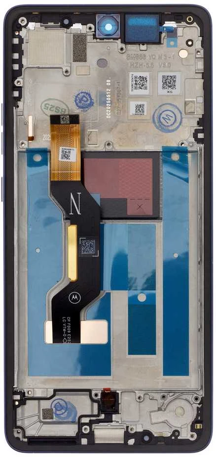 Motorola G86 LCD ekranas + lietimui jautrus skydelis + priekinis dangtelis, juodos spalvos („Spellbound“) (pakeitimo paketas)
