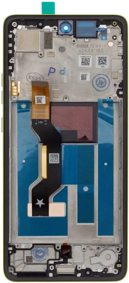 Motorola G86 LCD ekranas + lietimo blokas + priekinis dangtelis žalias (Golden Cypress) (techninės priežiūros komplektas)