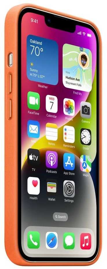Apple iPhone 14 Plus Odinis dėklas with MagSafe - Oranžinis