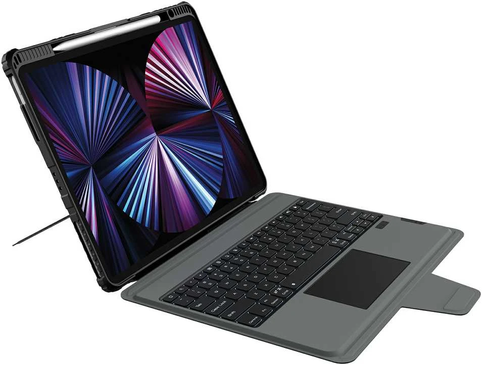 Nillkin Bumper Combo Keyboard dėklas (Backlit Version) skirtas iPad Pro 12.9 2020/2021/2022/ Air 13 2024/2025 juodos spalvos