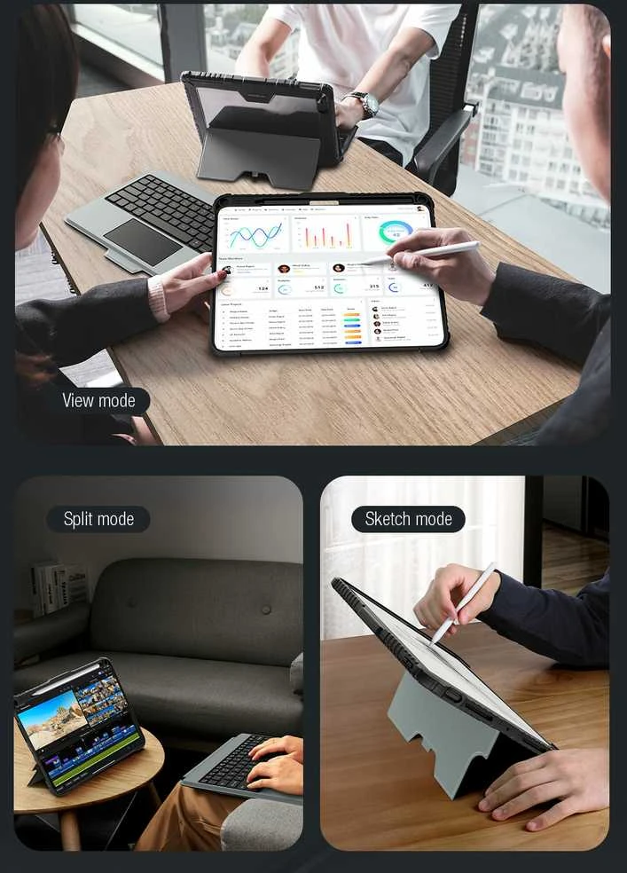Nillkin Bumper Combo Keyboard Case (Backlit Version) Apple iPad Pro 11 2024 dėklas planšetiniam kompiuteriui