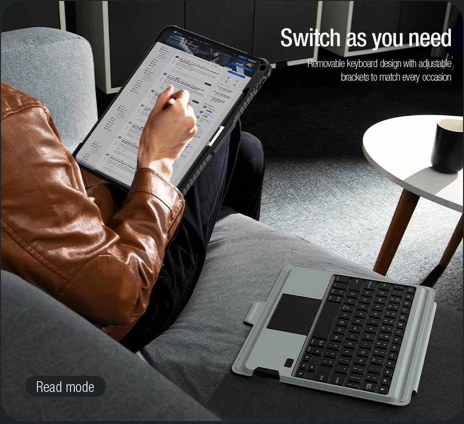 Nillkin Bumper Combo Keyboard Case (Backlit Version) Apple iPad Pro 11 2024 dėklas planšetiniam kompiuteriui