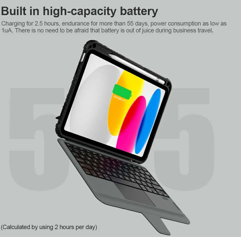Dėklas su klaviatūra Nillkin Bumper Combo, skirtas Apple iPad 10/10.9"