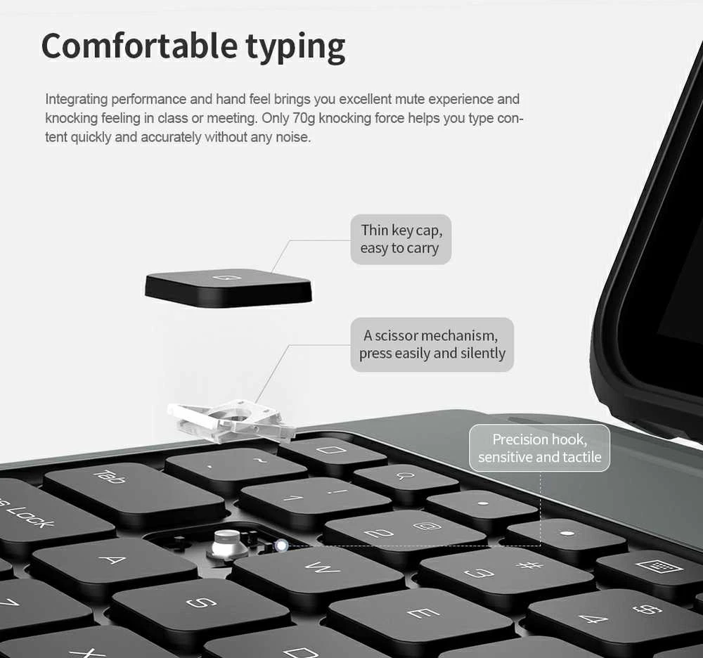 Nillkin Bumper Combo Keyboard dėklas skirtas iPad Pro 12.9 2020/2021/2022/ Air 13 2024/2025 Juodas