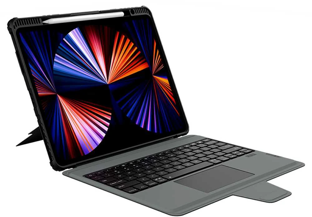 Nillkin Bumper Combo Keyboard dėklas skirtas iPad Pro 12.9 2020/2021/2022/ Air 13 2024/2025 Juodas