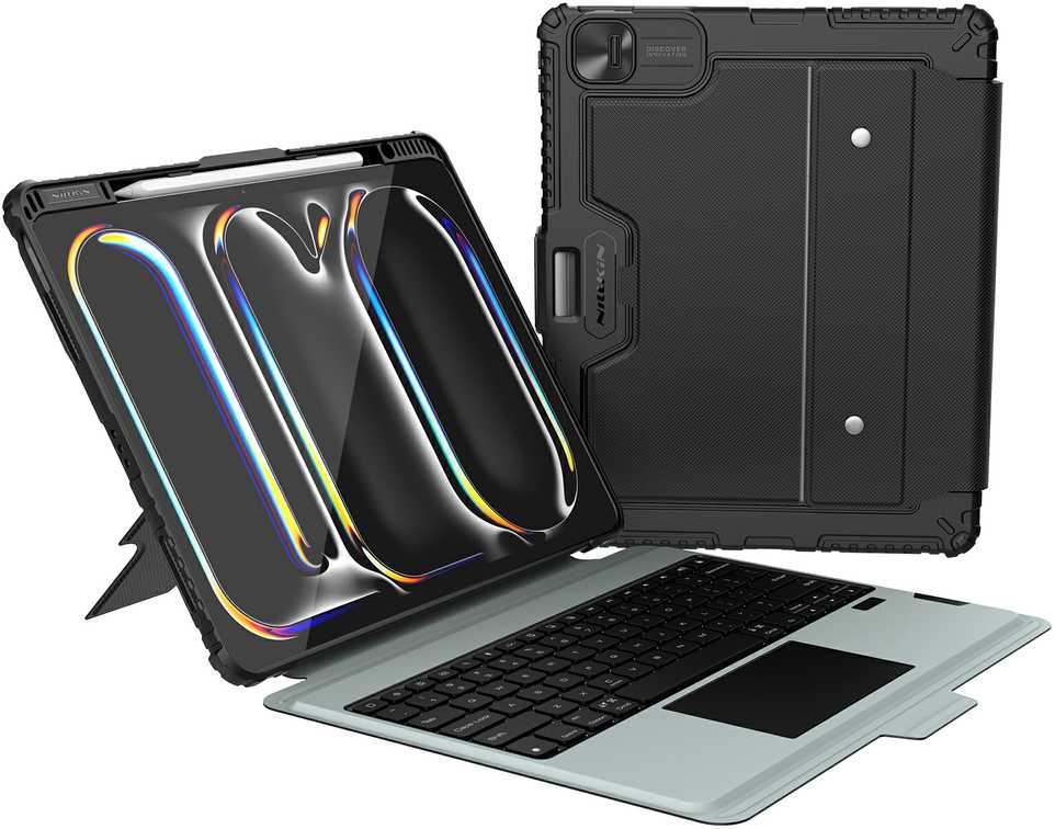Nillkin Bumper Combo Klaviatūra (su pašvietimu) Apple iPad Pro 13 2024 dėklasp lanšetiniam kompiuteriui juodos spalvos